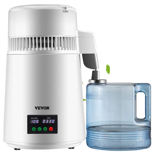 Vattendestillator, 750W effekt, 1L/H destillationshastighet, 4L kapacitet