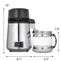 Miniatyrbillede 2 af 2: Vanddestillator, 750W effekt, 4L kapacitet,Sølv
