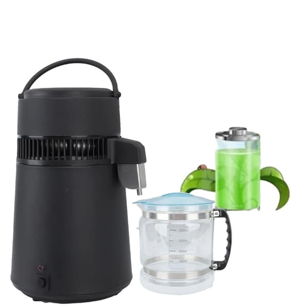 Vanddestillator, 4L kapacitet, automatisk slukning, rustfrit stål,sort