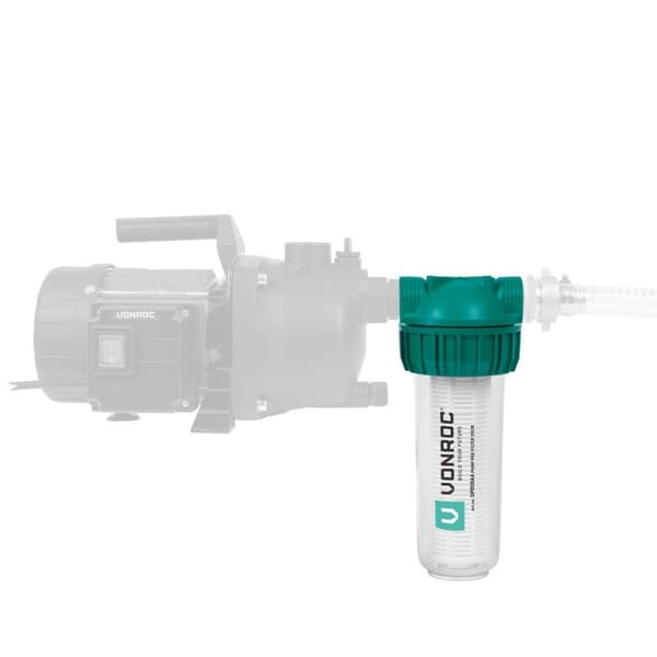 VONROC Filter - Forfilter til vandpumpe og hydroforpumper - 25cm | Universel