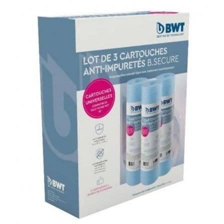 Paket med 3 patroner - BWT - B.SECURE - Kompatibel med alla 10 filter