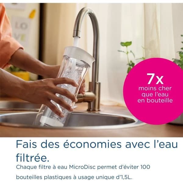 BRITA filterningsflaska - Fill & Serve Grå - Kapacitet 1,3L - 1 MicroDisc-filter ingår