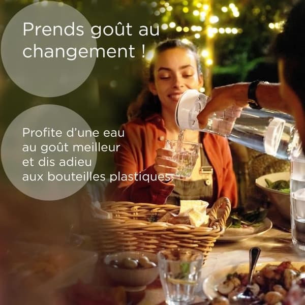 BRITA filterningsflaska - Fill &amp; Serve Grå - Kapacitet 1,3L - 1 MicroDisc-filter ingår
