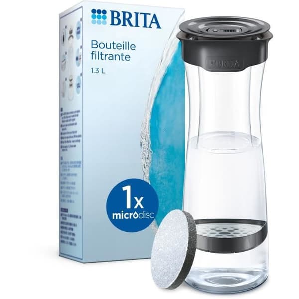 BRITA filterningsflaska - Fill & Serve Grå - Kapacitet 1,3L - 1 MicroDisc-filter ingår