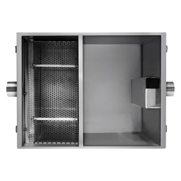 Commercial Grease Trap Under Sink Interceptor Stainless Steel Waste Fat Oil Water Separator Filter Restaurant Kitchen Takeaway Hotel Café 50mm