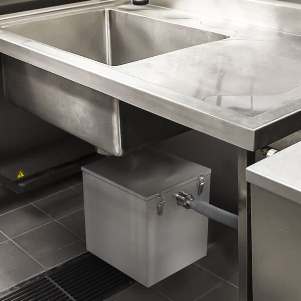 Commercial Grease Trap Under Sink Interceptor Stainless Steel Waste Fat Oil Water Separator Filter Restaurant Kitchen Takeaway Hotel Café 50mm