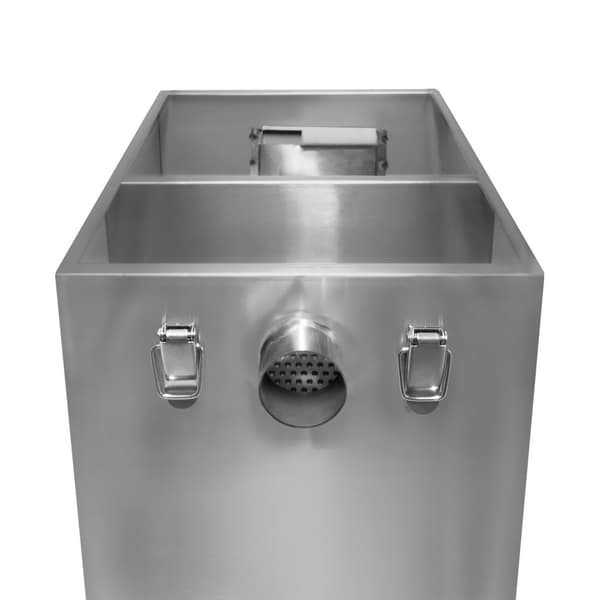 Commercial Grease Trap Under Sink Interceptor Stainless Steel Waste Fat Oil Water Separator Filter Restaurant Kitchen Takeaway Hotel Café 50mm