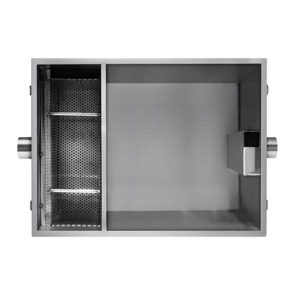 Commercial Grease Trap Under Sink Interceptor Stainless Steel Waste Fat Oil Water Separator Filter Restaurant Kitchen Takeaway Hotel Café 50mm