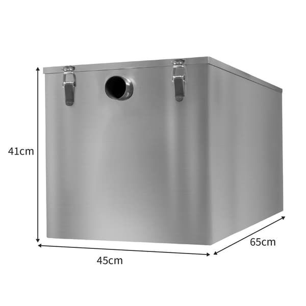 Commercial Grease Trap Under Sink Interceptor Stainless Steel Waste Fat Oil Water Separator Filter Restaurant Kitchen Takeaway Hotel Café 50mm