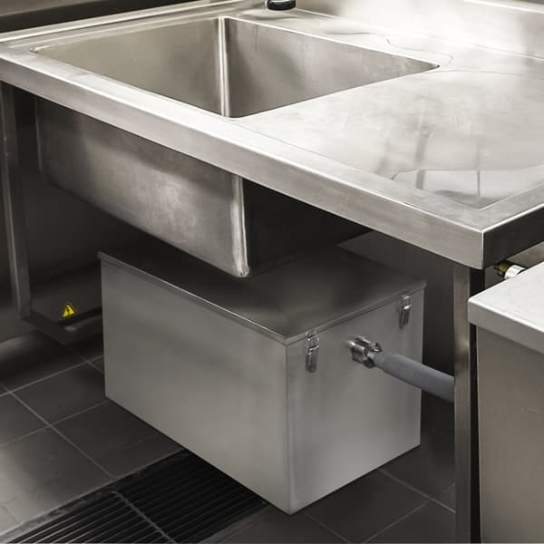 Commercial Grease Trap Under Sink Interceptor Stainless Steel Waste Fat Oil Water Separator Filter Restaurant Kitchen Takeaway Hotel Café 50mm