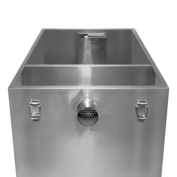 Commercial Grease Trap Under Sink Interceptor Stainless Steel Waste Fat Oil Water Separator Filter Restaurant Kitchen Takeaway Hotel Café 50mm