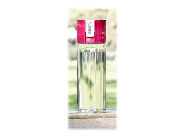 BRITA Fill&Go Vital - Vattenfiltreringsflaska - Storlek 7.2 cm - Höjd 22 cm - 0.6 L - rosa