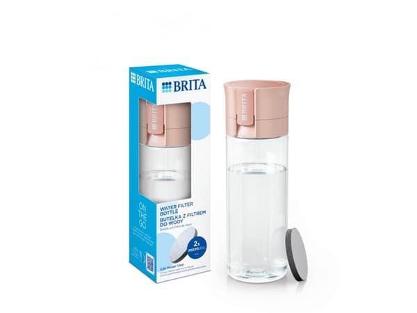 BRITA Fill&Go Vital - Vattenfiltreringsflaska - Storlek 7.2 cm - Höjd 22 cm - 0.6 L - rosa
