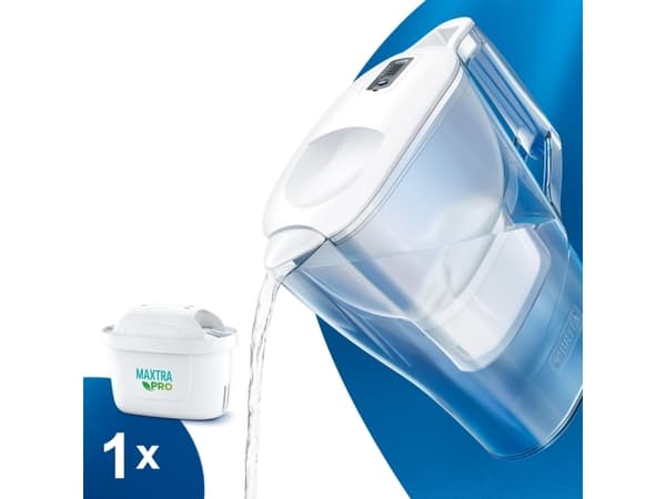 Brita 1052801, Benkeplate vannfilter, 2,4 L, Hvit
