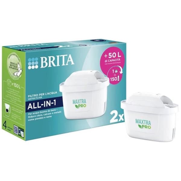 Vattenfilter - BRITA - Maxtra Pro 2 - ALLT-I-ett - Vit - 1,2 Liter