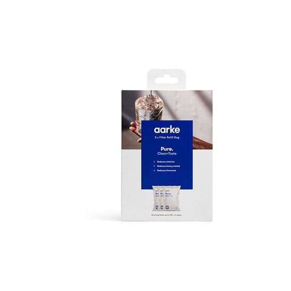 Återfyllning av vattenrenare - AARKE - 3-pack - Filtreringsgranulat - Färg Blå - Pure AARKE