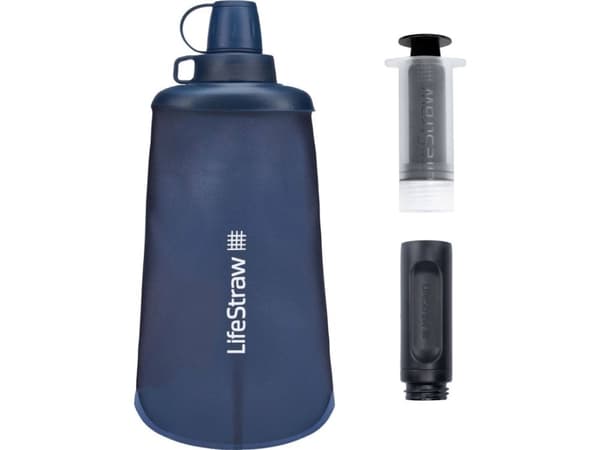 LifeStraw Butelka z filtrem Lifestraw Peak Series Flex Squeeze Bottle 650ml - mountain blue Uniwersalny