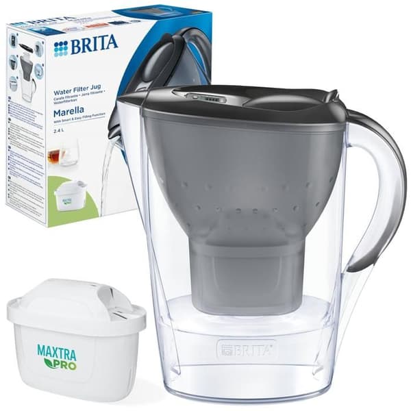 Filtreringskaraff - Brita - Marella Cool Memo - 2,4 L - Grafit - Filtrering MAXTRA+