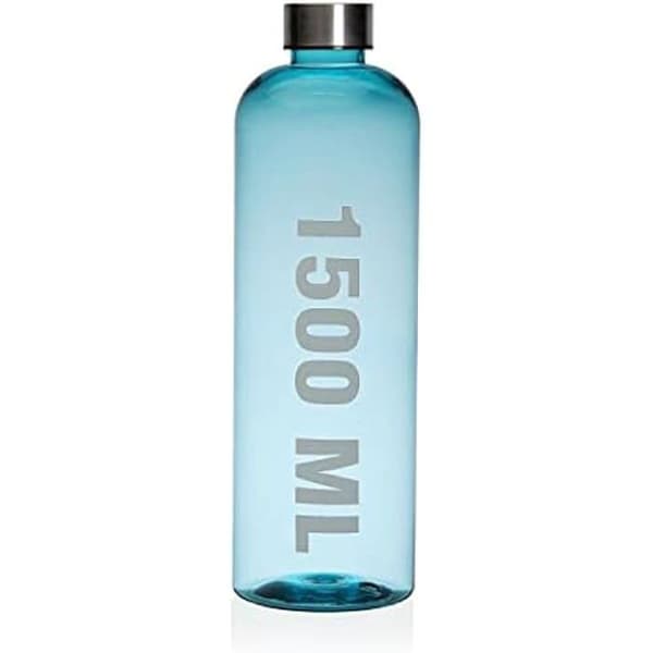 Vattenflaska - VERSA - Versa Flaska, blå, standard - Kapacitet 1,5 liter - Stål och polystyren