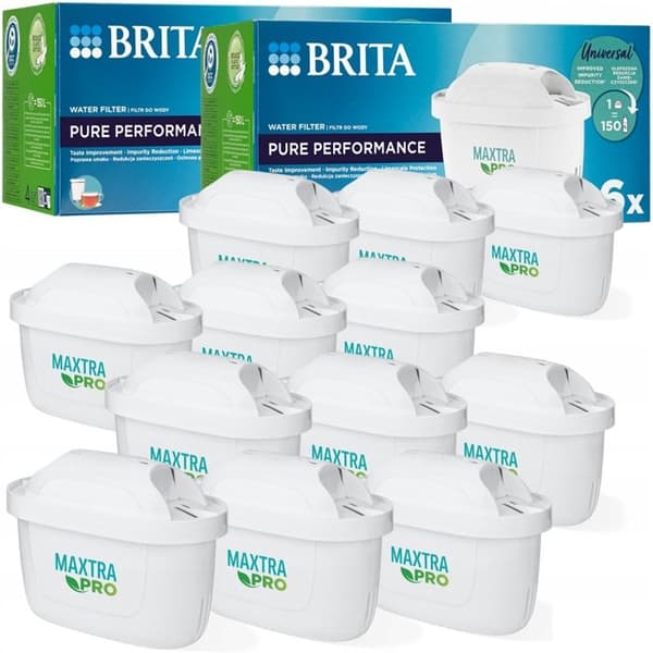 Vattenfilter - BRITA - Maxtra PRO - 12 stycken - Minskar kalk och föroreningar - 150 liter