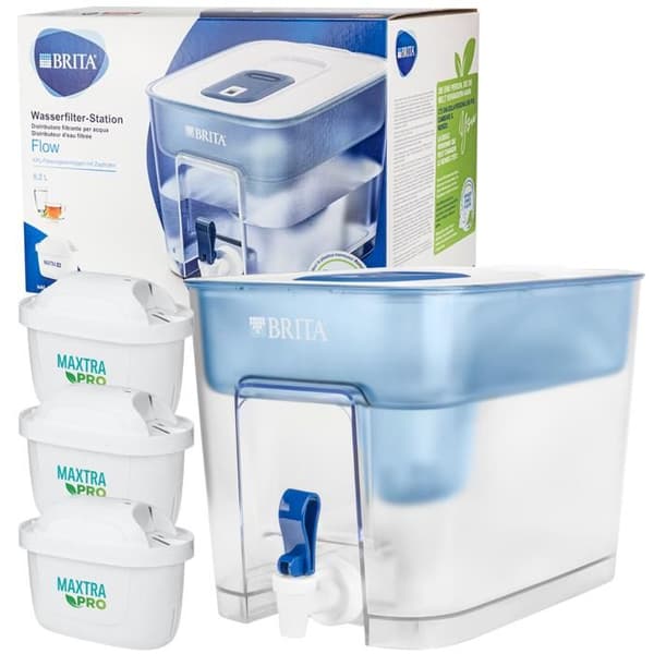 Filtreringskanna - BRITA - Flow - 8,2L - 2x filter Maxtra - Modern och praktisk design
