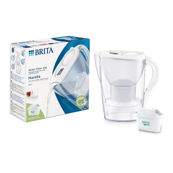Brita Carafes Marella Cool Memo filterkanna, volym 2,4 l, MX PRO-filter, vit 1052789