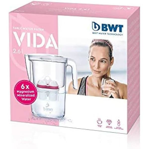 Vattenfilter - BWT - Vida Halvårspack - 6 x LongLife Filter - 2,6 Liter - Mineralvatten berikat med magnesium