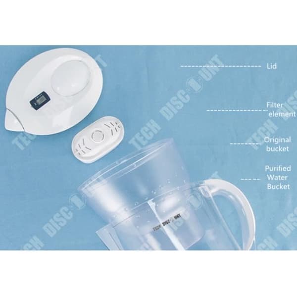 TD® High End Plast Vattenfilterkanna Hälsosamt filter Hållbar Praktisk Renare Hälsodricka Ergonomisk design Lock