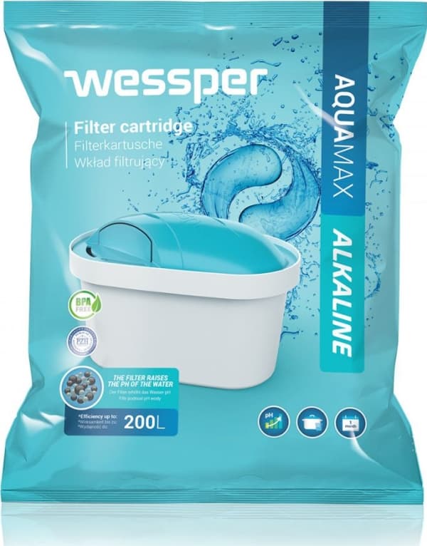 Wessper WES003-ALKALINE, Vattenfilter till dispenser, Blå, Vit