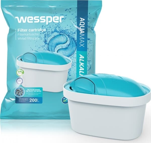 Wessper WES003-ALKALINE, Vattenfilter till dispenser, Blå, Vit