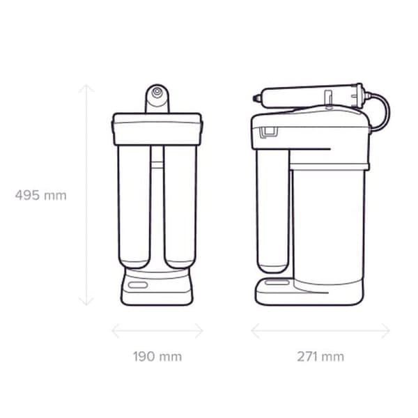 Omvänd osmos RO-70S Aquaphor, 7,8l/h (K3,RO-50S, Vattenkonditioneringsmodul)