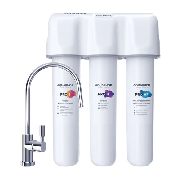 Aquaphor Crystal Eco H Pro -läpivirtaussuodatin juomavedelle (Pro1, ProH, ProHF)