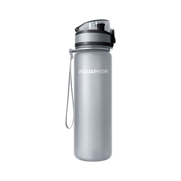 Aquaphor City -suodatinpullo 0,8L, Harmaa