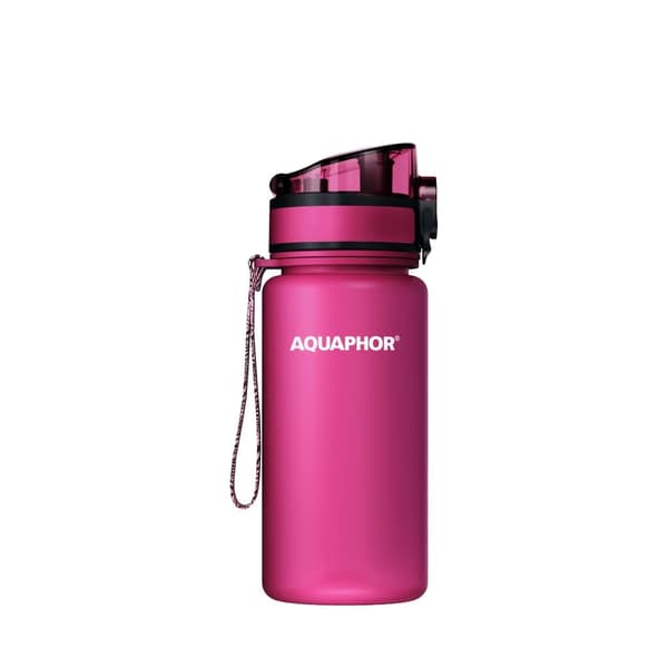 Aquaphor City -suodatinpullo 0,35L, Vaaleanpunainen