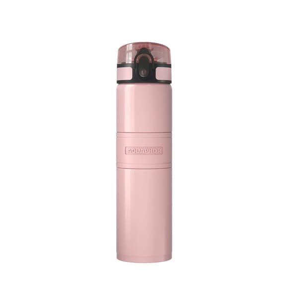 Aquaphor City Cool -suodatintermospullo kylmälle vedelle 0,5L, Vaaleanpunainen