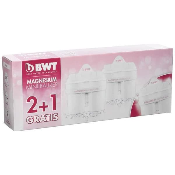 BWT Filterpatron, magnesiumberikad, kompatibel Brita Maxtra, pack 2+1 - 785318