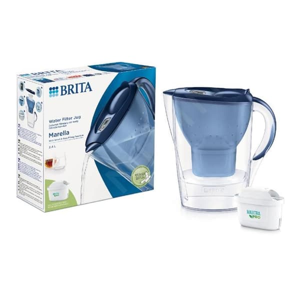 Brita Carafes Marella Cool Memo filterkanna, volym 2,4 l, MX PRO-filter, blå 1052799