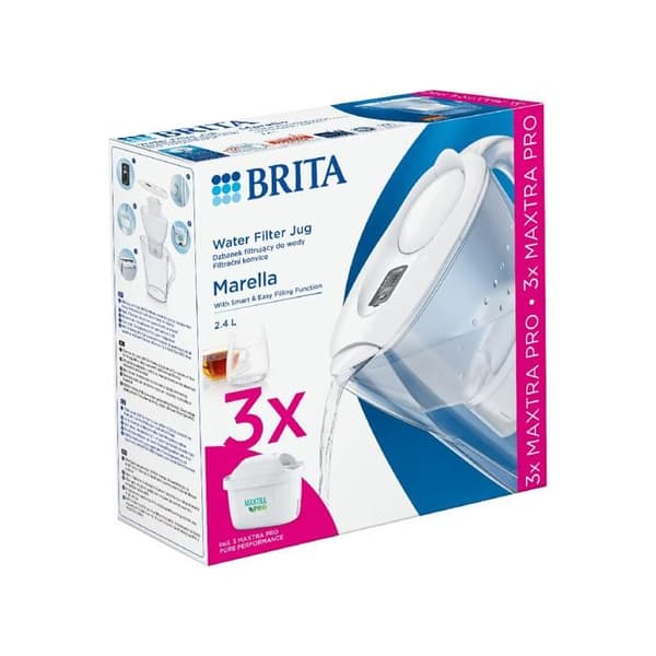 Karaff filtret - Brita - Marella Cool - 2,4 L - 3 Maxtra PRO-filter - Vit