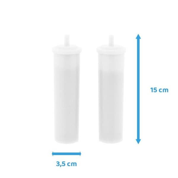 Vattenavhärdningsfilter - LELIT - PLA930M - Paket om 2 - Vit - Kationisk resin