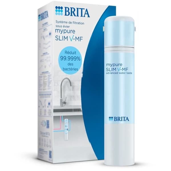 BRITA vattenfiltreringssystem - MyPure Slim - Upp till 1 år med filtrerat vatten