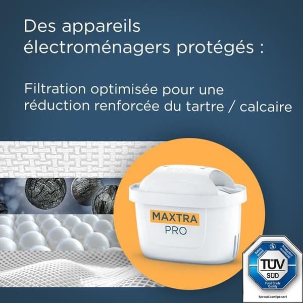 BRITA-kalkinpoistopatruuna - Maxtra Pro Expert -kalkinpoistoaine - 4 kpl pakkaus - Jopa 600 litraa suodatettua vettä
