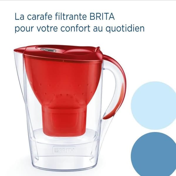 Brita Karafffilter Marella Röd (2,4L) Ingår 1 filterpatron MaxTra Pro Allt-i-1