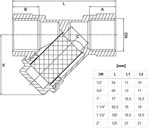 Messingfilter 3/4"