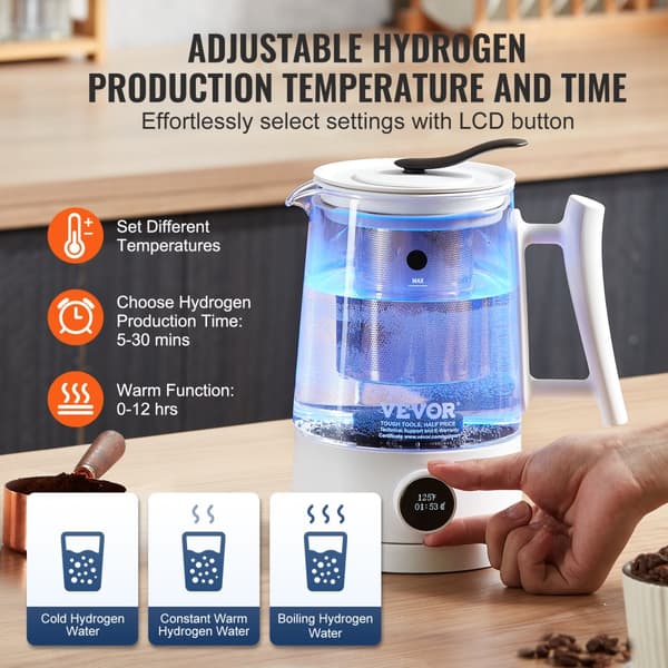 Hydrogen Vandkande, 1,5 L Kapacitet, Temperaturkontrol