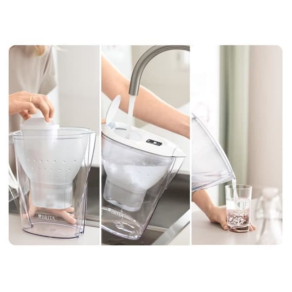 BRITA Vattenkanna Marella vit + 12 MAXTRA PRO All-in-1 filterpatroner - Ny MAXTRA+