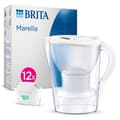 Miniatyrbild 1 av 4: BRITA Vattenkanna Marella vit + 12 MAXTRA PRO All-in-1 filterpatroner - Ny MAXTRA+