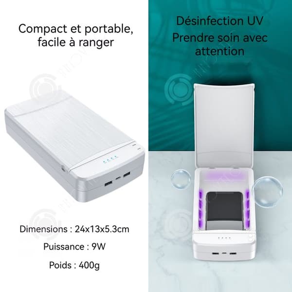 INN Ugnssterilisator 24x13x5,3cm 9w UV-desinfektionsskåp bärbar aromaterapi kan tillsättas kontroll av spetsar