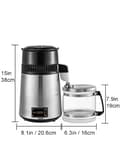 Miniatyrbillede 2 af 2: Destilleret Vandmaskine, 4L Kapacitet, 750W Effekt, Justerbar Temperatur,4L 750W