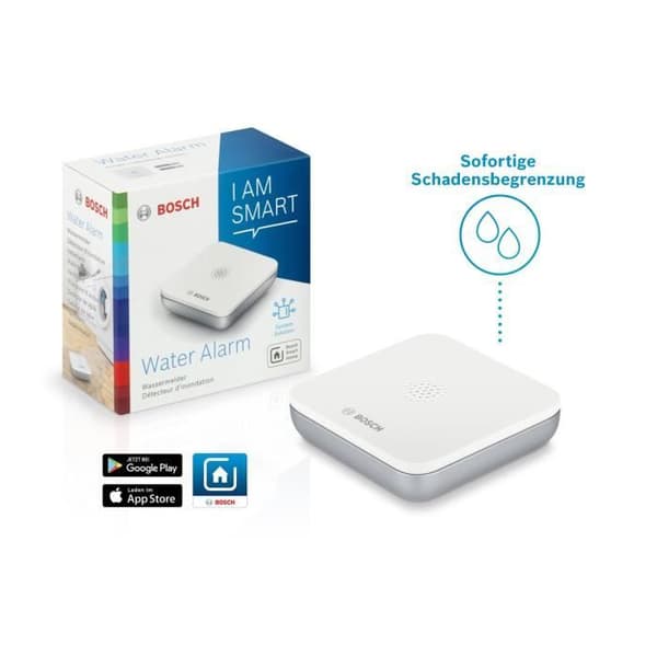Bosch Smart Home översvämningsdetektor - Vattenläckagelarm - Trådlös - Vit