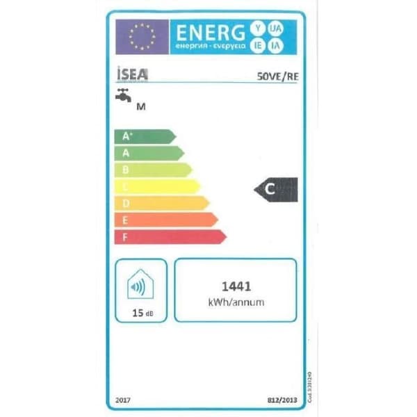 ISEA Swing Elektrisk varmvattenberedare 50 liter - Motstånd mot varmkoppar - Magnesiumanod - Horisontell